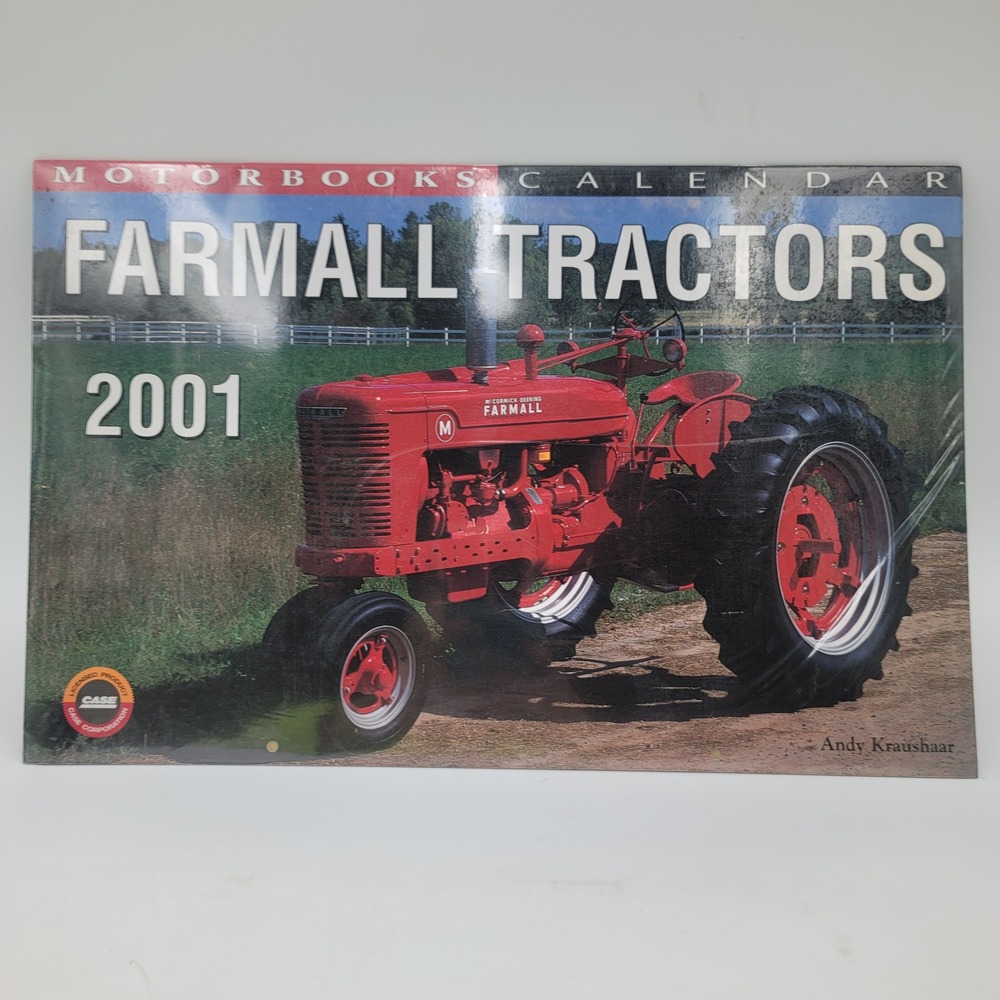 Vintage 2001 Farmall Tractors Wall Calendar Motorbooks Andy Kraushaar Sealed